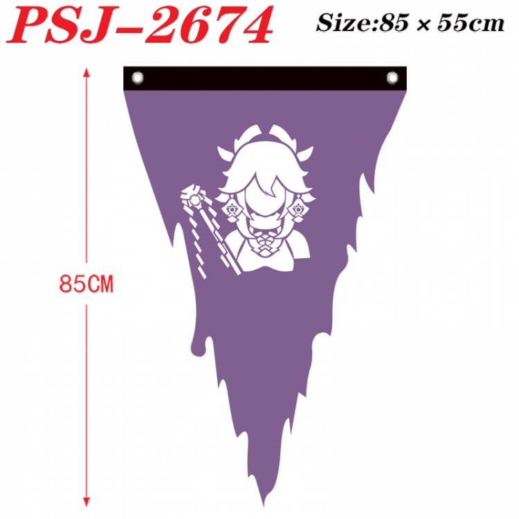 Genshin Impact Anime Surrounding Triangle bnner Prop Flag 85x55cm PSJ-2674