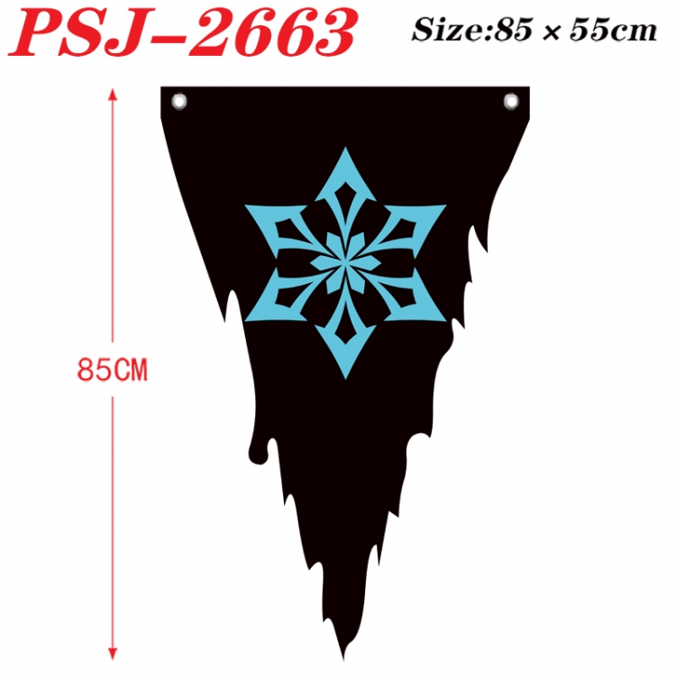 Genshin Impact Anime Surrounding Triangle bnner Prop Flag 85x55cm PSJ-2663