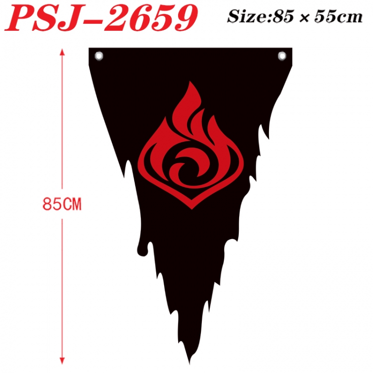 Genshin Impact Anime Surrounding Triangle bnner Prop Flag 85x55cm  PSJ-2659