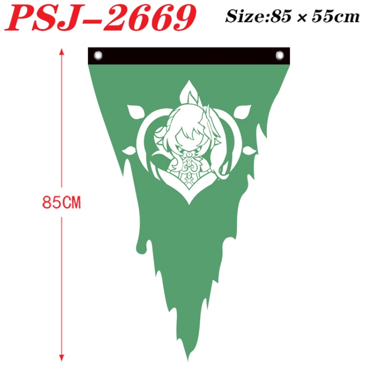 Genshin Impact Anime Surrounding Triangle bnner Prop Flag 85x55cm PSJ-2669