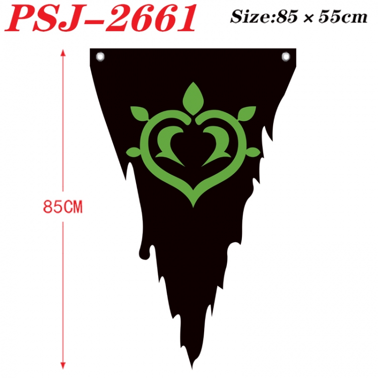Genshin Impact Anime Surrounding Triangle bnner Prop Flag 85x55cm PSJ-2661