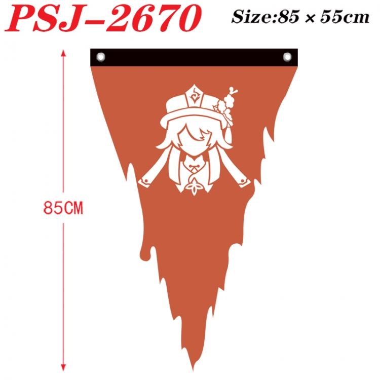 Genshin Impact Anime Surrounding Triangle bnner Prop Flag 85x55cm PSJ-2670