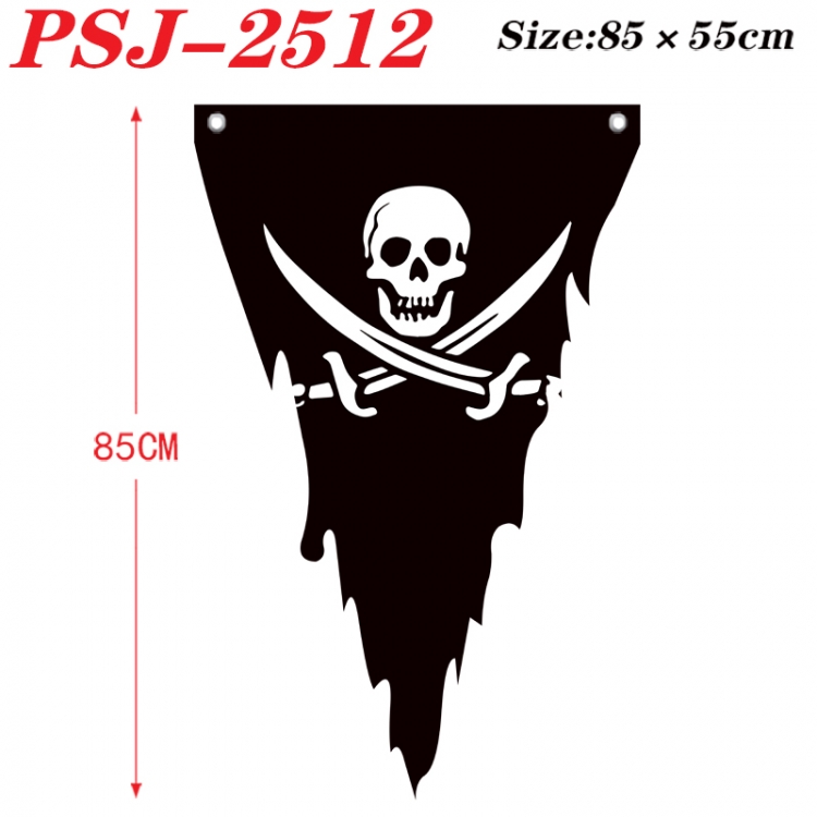 Pirates of the Caribbean Anime Surrounding Triangle bnner Prop Flag 85x55cm PSJ-2512