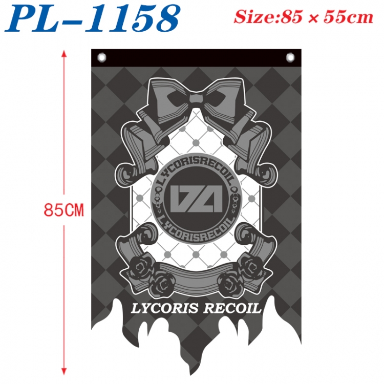Lycoris Recoil Anime surrounding tattered bnner vintage flag 85x55cm  PL-1158