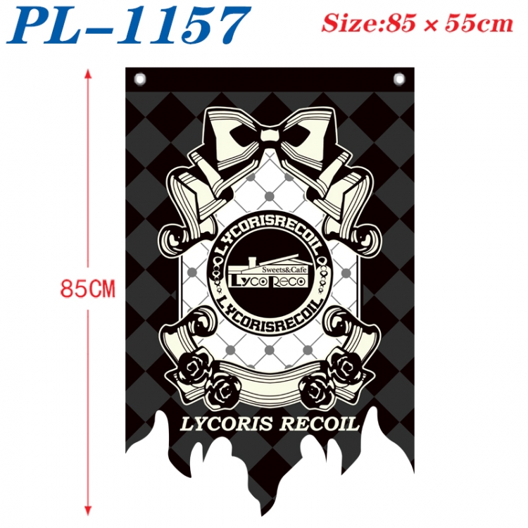 Lycoris Recoil Anime surrounding tattered bnner vintage flag 85x55cm  PL-1157