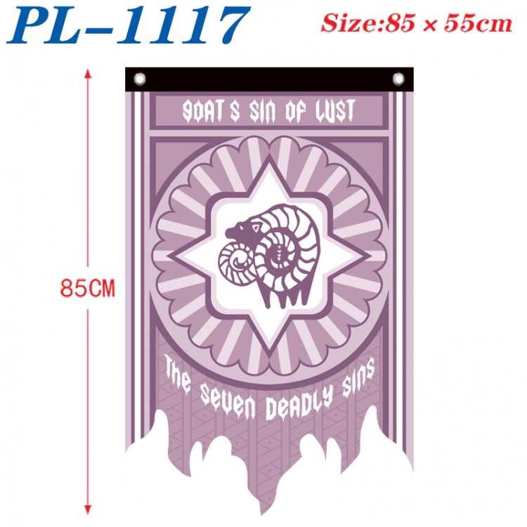 The Seven Deadly Sins Anime surrounding tattered bnner vintage flag 85x55cm PL-1117