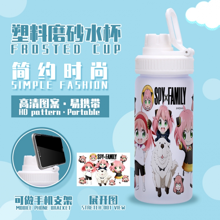 SPY×FAMILY Anime peripheral plastic frosted water cup 580ML
