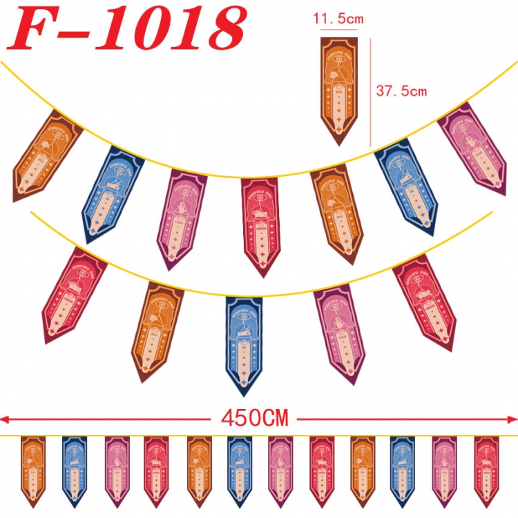 Chainsaw man Anime Surrounding Christmas Halloween Inverted Triangle Flags 450cm  F-1018