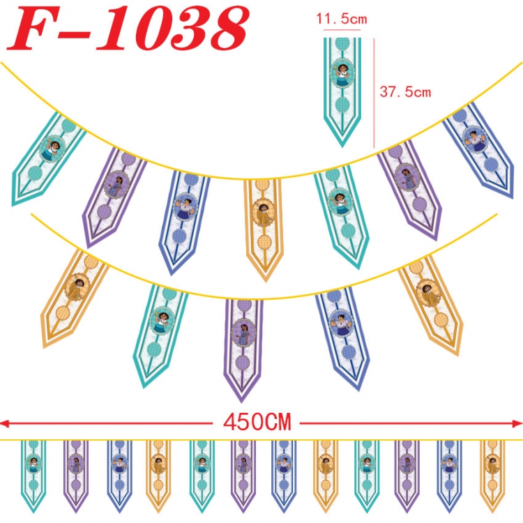 full house of magic Anime Surrounding Christmas Halloween Inverted Triangle Flags 450cm  F-1038
