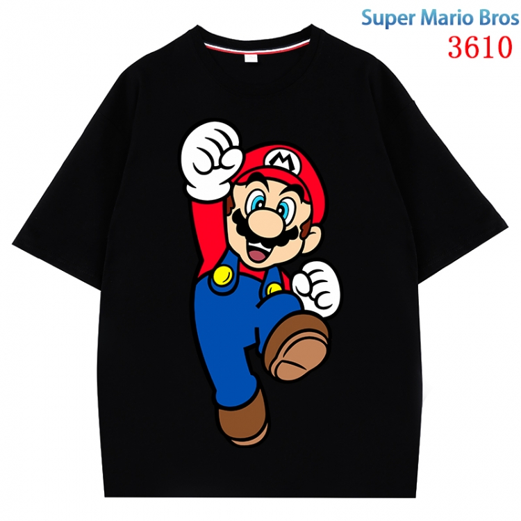 Super Mario  Anime Pure Cotton Short Sleeve T-shirt Direct Spray Technology from S to 4XL CMY-3610-2