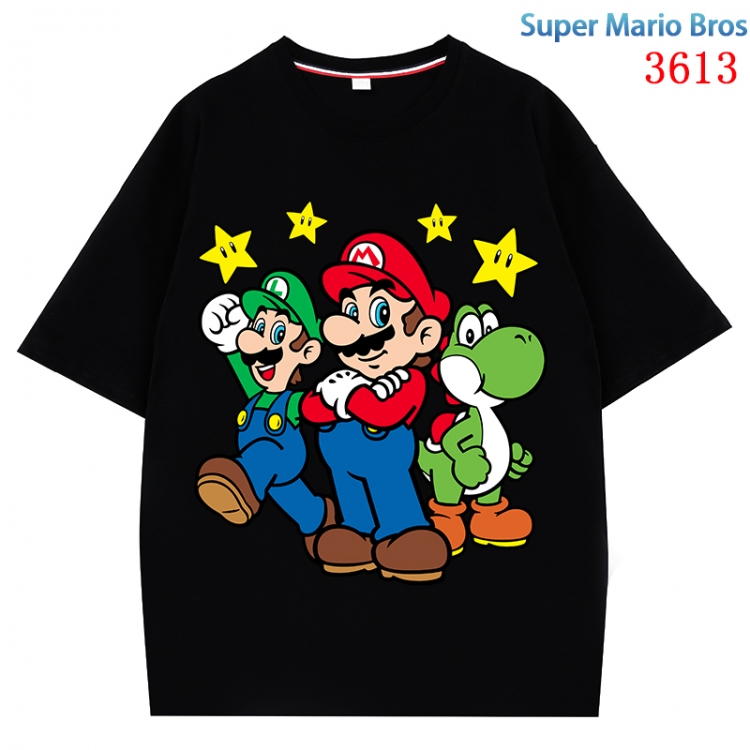 Super Mario  Anime Pure Cotton Short Sleeve T-shirt Direct Spray Technology from S to 4XL CMY-3613-2