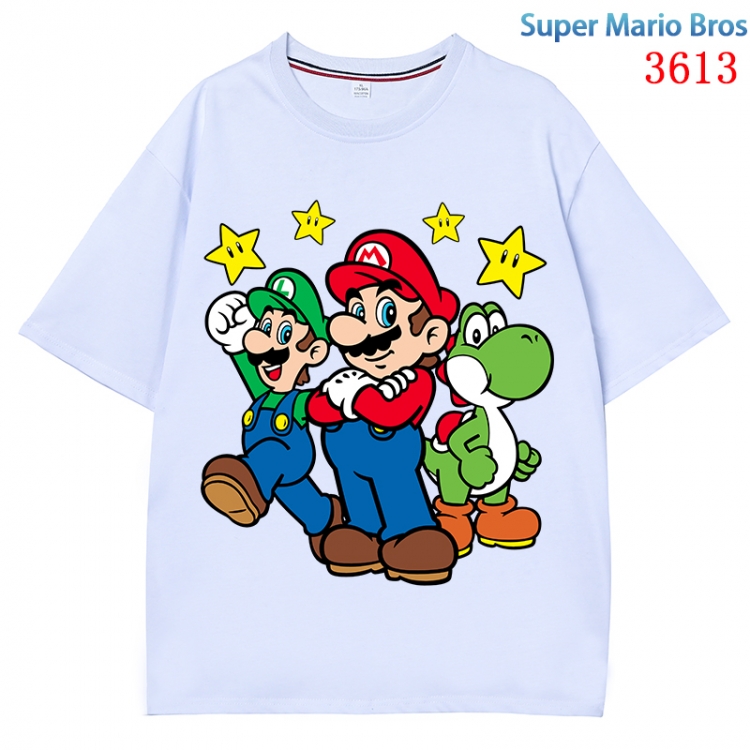Super Mario  Anime Pure Cotton Short Sleeve T-shirt Direct Spray Technology from S to 4XL CMY-3613-1