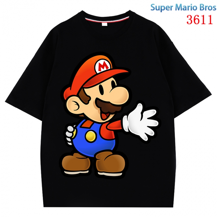 Super Mario  Anime Pure Cotton Short Sleeve T-shirt Direct Spray Technology from S to 4XL CMY-3611-2