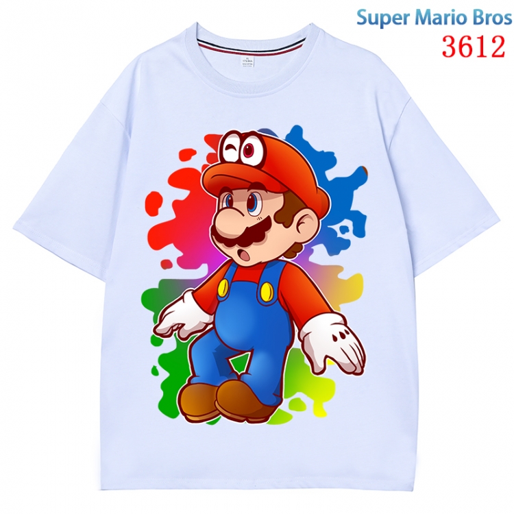 Super Mario  Anime Pure Cotton Short Sleeve T-shirt Direct Spray Technology from S to 4XL  CMY-3612-1