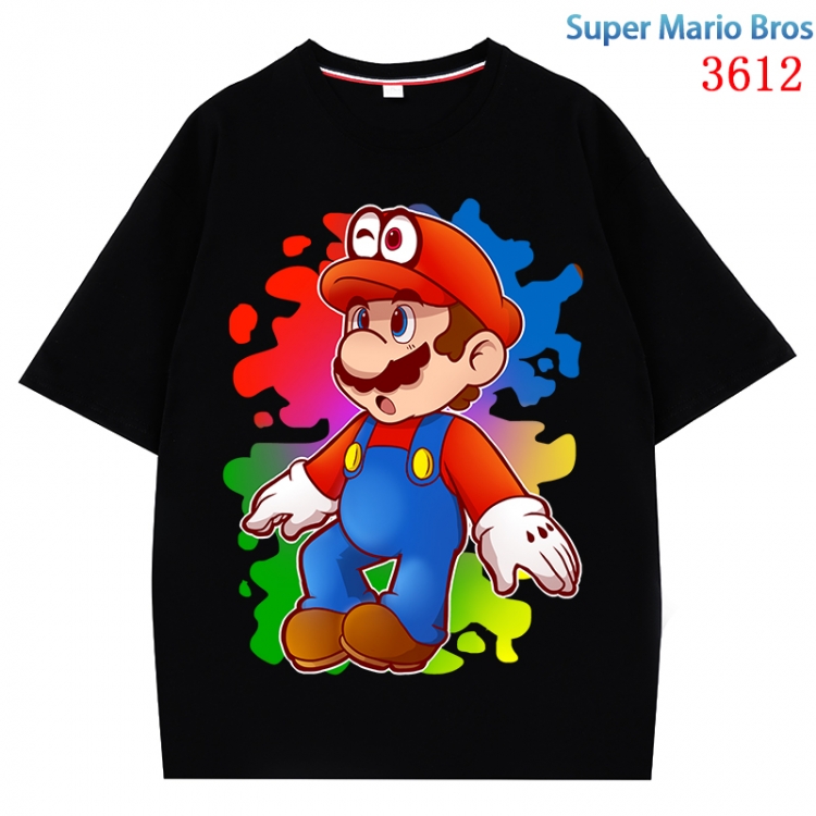 Super Mario  Anime Pure Cotton Short Sleeve T-shirt Direct Spray Technology from S to 4XL  CMY-3612-2