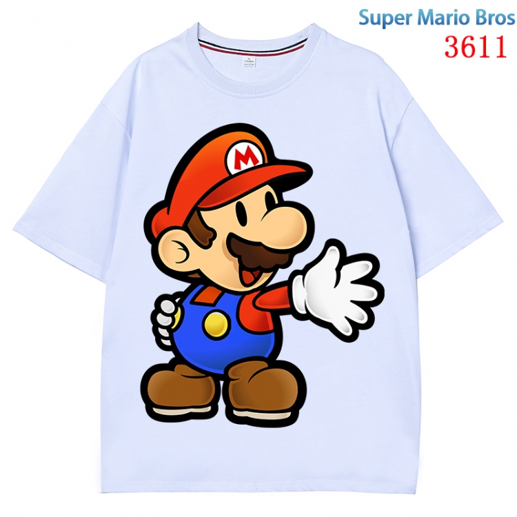 Super Mario  Anime Pure Cotton Short Sleeve T-shirt Direct Spray Technology from S to 4XL CMY-3611-1