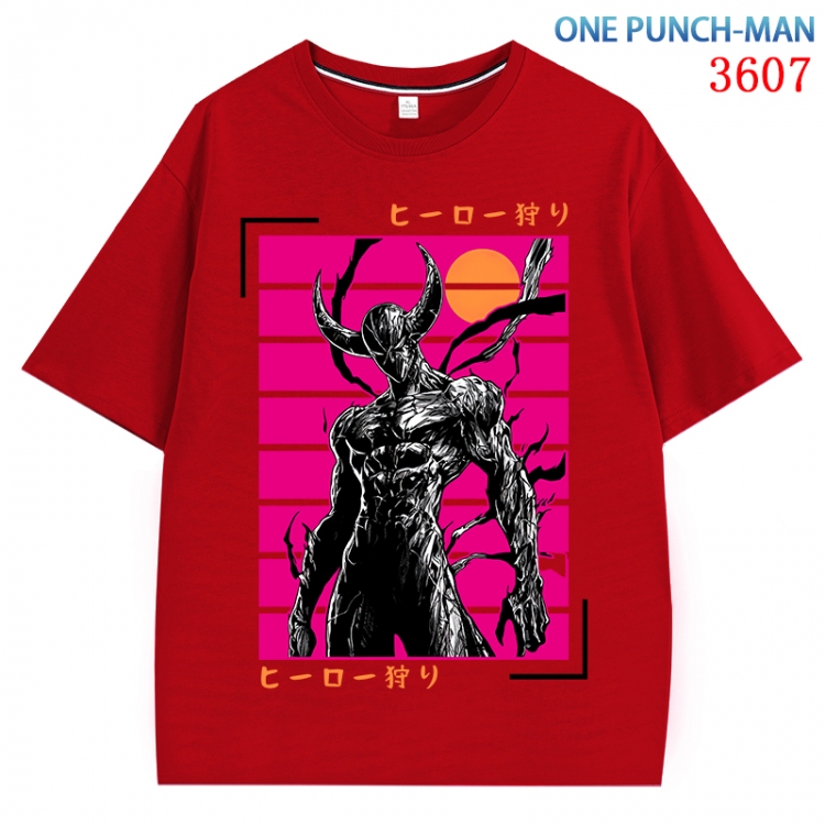 One Punch Man  Anime Pure Cotton Short Sleeve T-shirt Direct Spray Technology from S to 4XL  CMY-3607-3