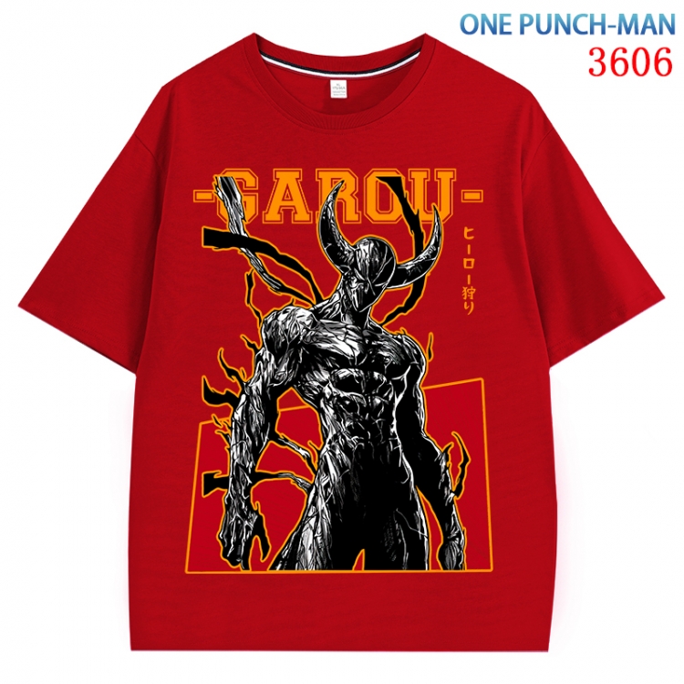 One Punch Man  Anime Pure Cotton Short Sleeve T-shirt Direct Spray Technology from S to 4XL CMY-3606-3
