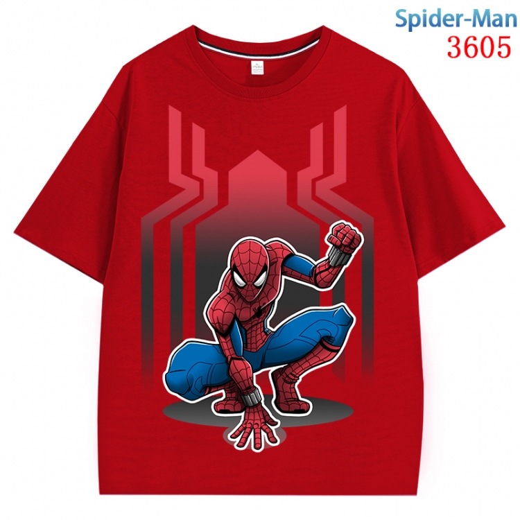 Spiderman  Anime Pure Cotton Short Sleeve T-shirt Direct Spray Technology from S to 4XL CMY-3605-3