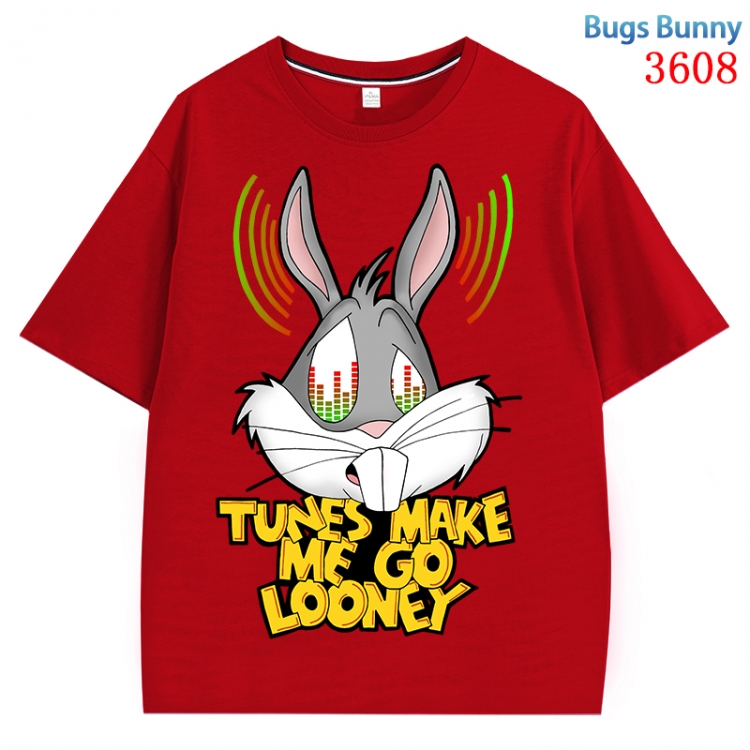 Bugs Bunny  Anime Pure Cotton Short Sleeve T-shirt Direct Spray Technology from S to 4XL CMY-3608-3