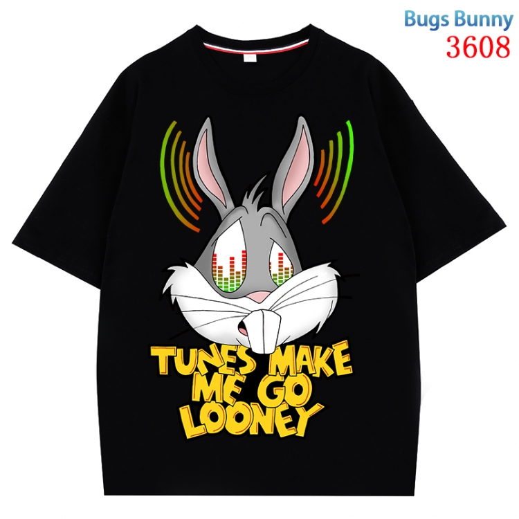 Bugs Bunny  Anime Pure Cotton Short Sleeve T-shirt Direct Spray Technology from S to 4XL CMY-3608-2