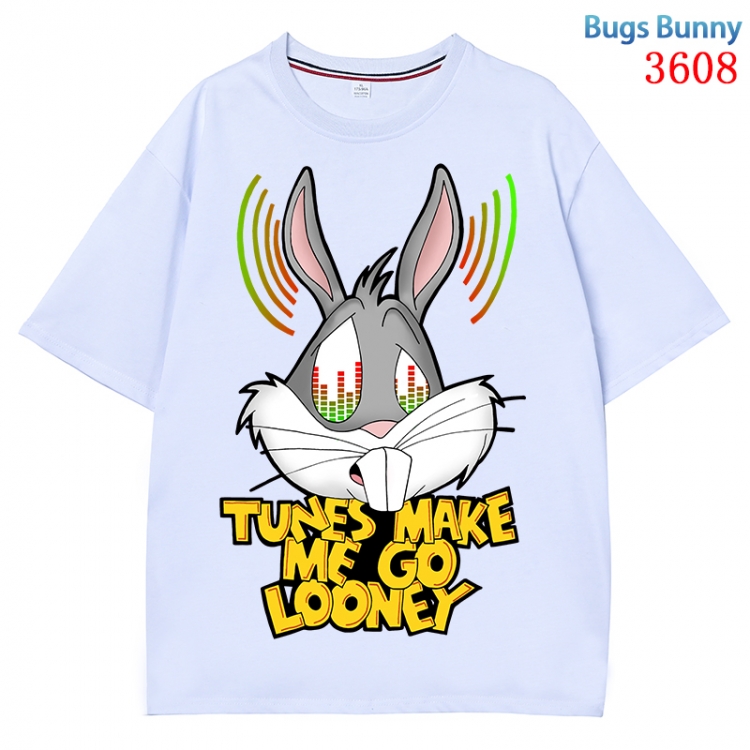 Bugs Bunny  Anime Pure Cotton Short Sleeve T-shirt Direct Spray Technology from S to 4XL CMY-3608-1