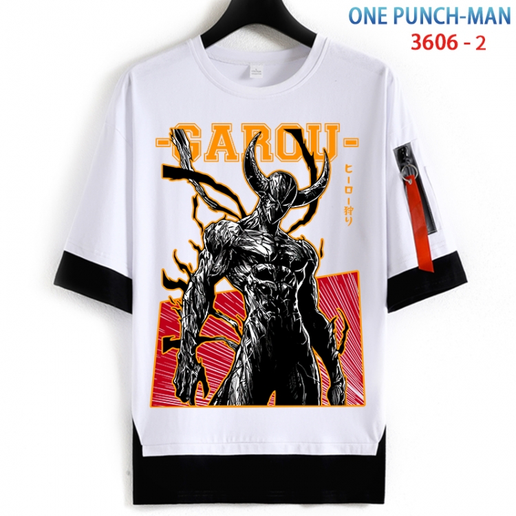 One Punch Man Cotton Crew Neck Fake Two-Piece Short Sleeve T-Shirt from S to 4XL HM-3606