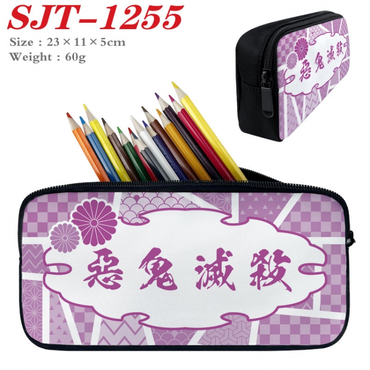 Demon Slayer Kimets  Anime nylon student pencil case 23x11x5cm SJT-1255