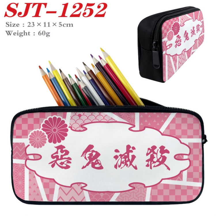 Demon Slayer Kimets  Anime nylon student pencil case 23x11x5cm  SJT-1252