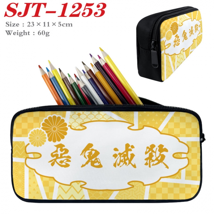 Demon Slayer Kimets  Anime nylon student pencil case 23x11x5cm SJT-1253