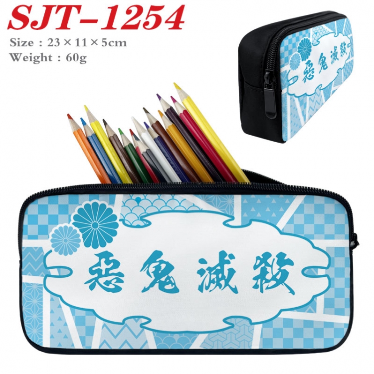 Demon Slayer Kimets  Anime nylon student pencil case 23x11x5cm SJT-1254