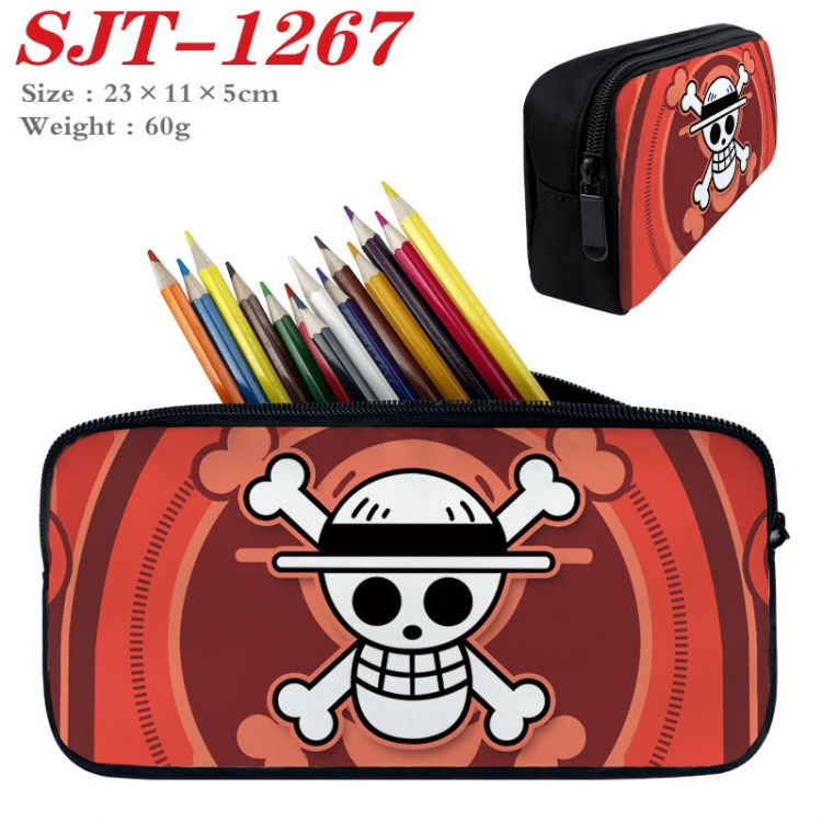 One Piece Anime nylon student pencil case 23x11x5cm  SJT-1267