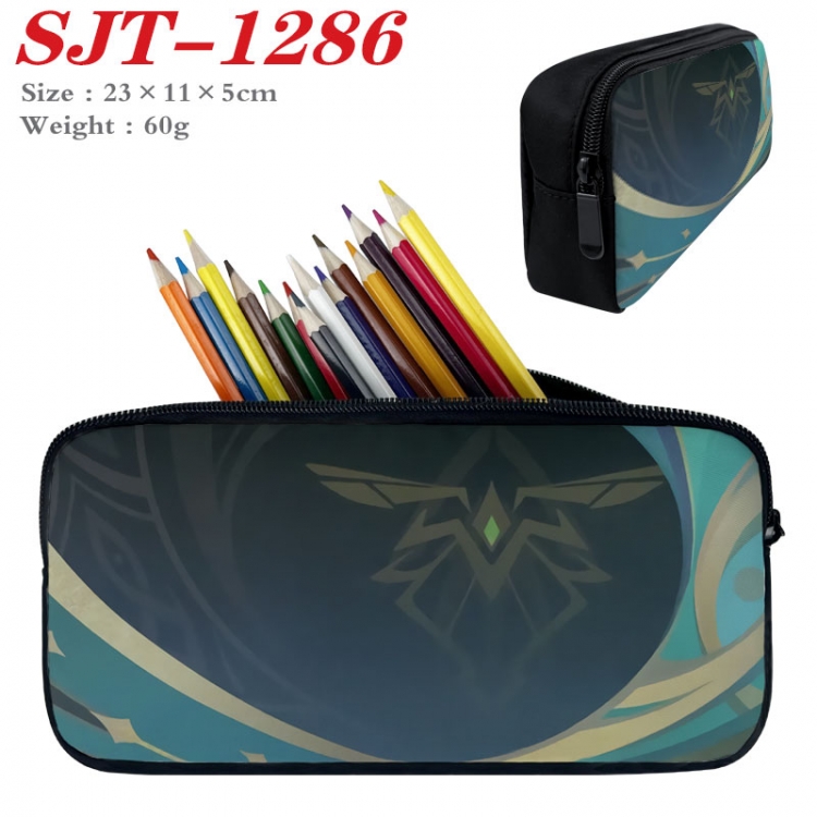 Genshin Impact  Anime nylon student pencil case 23x11x5cm SJT-1286