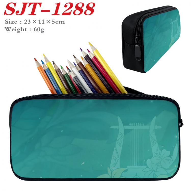 Genshin Impact  Anime nylon student pencil case 23x11x5cm SJT-1288