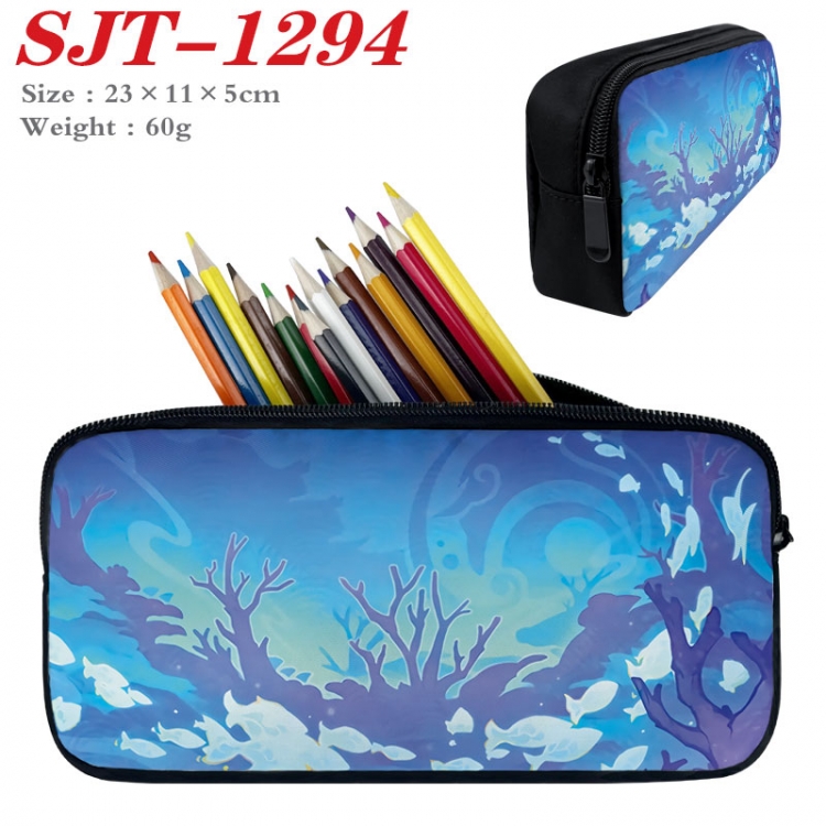 Genshin Impact  Anime nylon student pencil case 23x11x5cm  SJT-1294