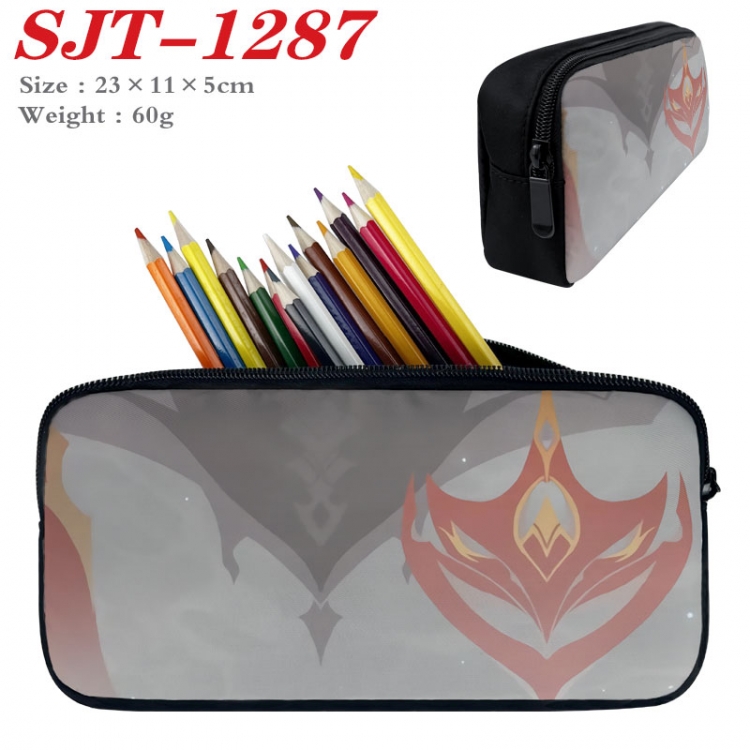 Genshin Impact  Anime nylon student pencil case 23x11x5cm  SJT-1287