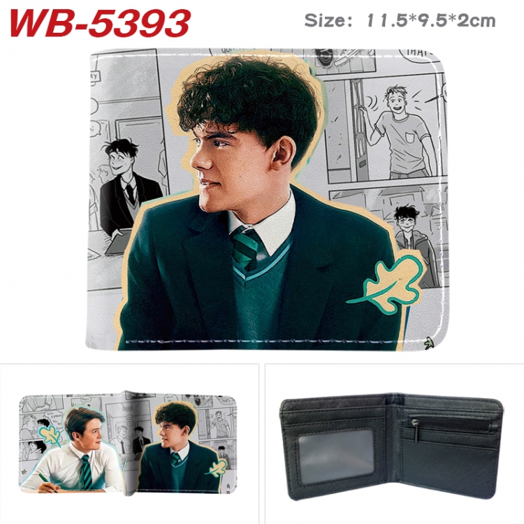 HEARTSTOPPER Animation color PU leather half fold wallet 11.5X9X2CM WB-5393A