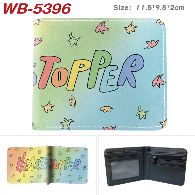 HEARTSTOPPER Animation color PU leather half fold wallet 11.5X9X2CM WB-5396A