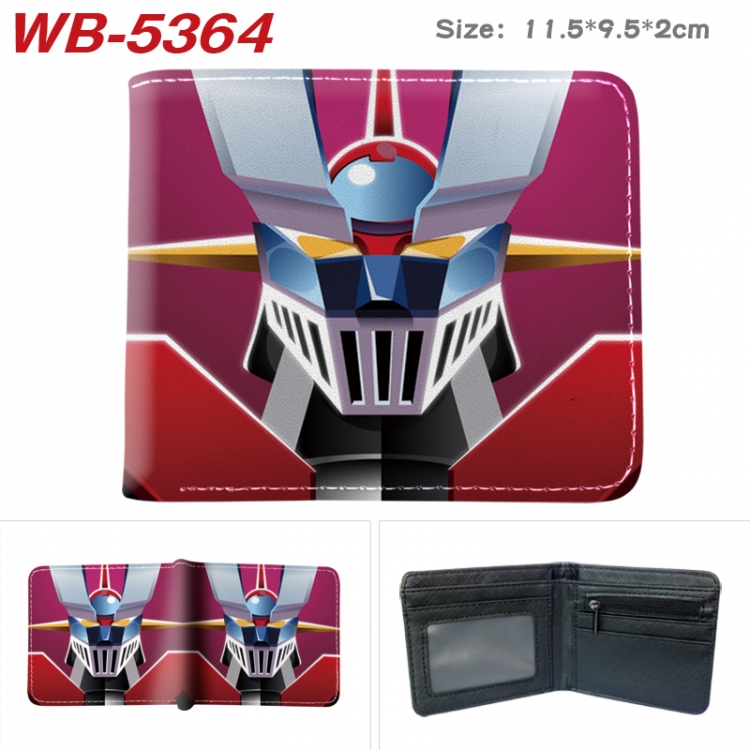Mazinger-Z Animation color PU leather half fold wallet 11.5X9X2CM  WB-5364A