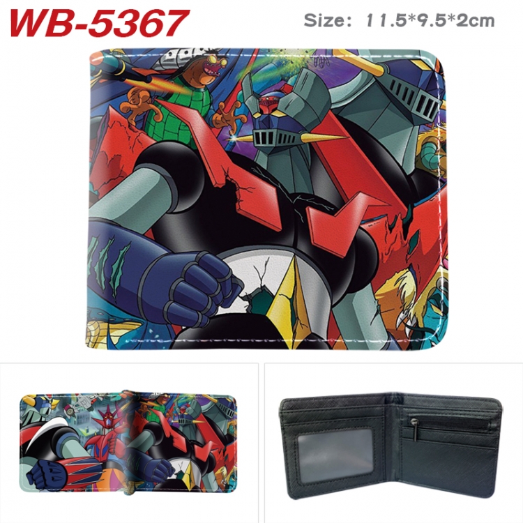 Mazinger-Z Animation color PU leather half fold wallet 11.5X9X2CM  WB-5367A
