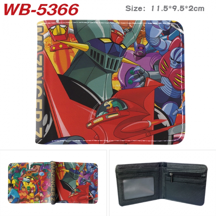 Mazinger-Z Animation color PU leather half fold wallet 11.5X9X2CM WB-5366A
