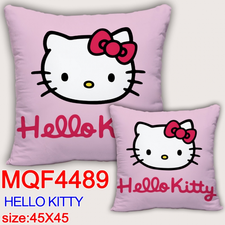 hello kitty  Anime square full-color pillow cushion 45X45CM NO FILLING MQF-4489