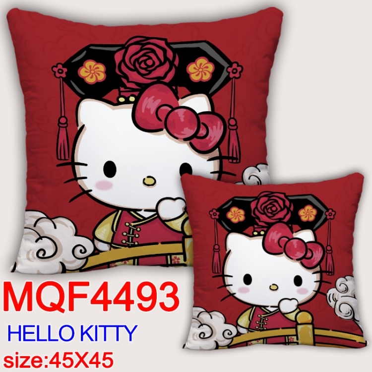 hello kitty  Anime square full-color pillow cushion 45X45CM NO FILLING MQF-4493