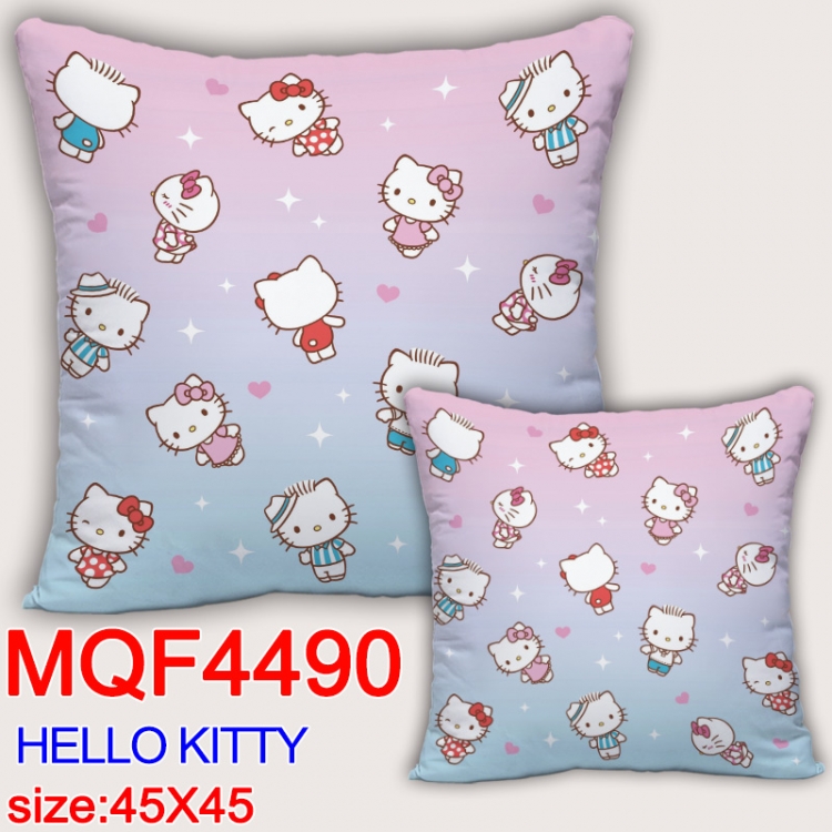 hello kitty  Anime square full-color pillow cushion 45X45CM NO FILLING MQF-4490