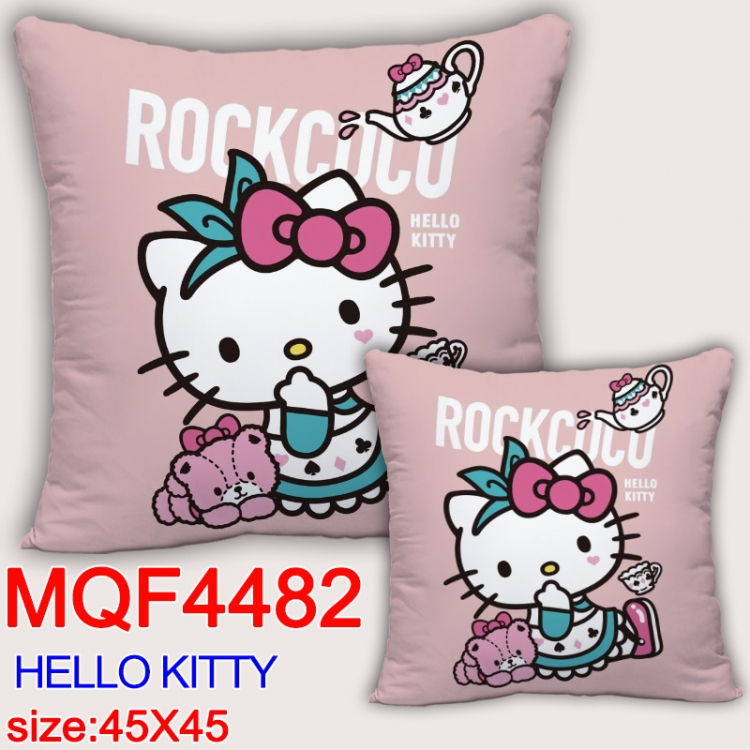 hello kitty  Anime square full-color pillow cushion 45X45CM NO FILLING MQF-4482