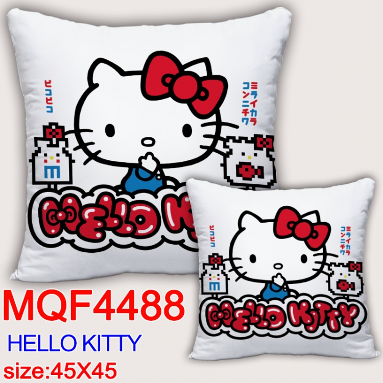 hello kitty  Anime square full-color pillow cushion 45X45CM NO FILLING MQF-4488