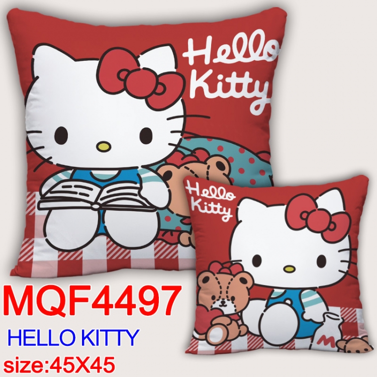 hello kitty  Anime square full-color pillow cushion 45X45CM NO FILLING MQF-4497