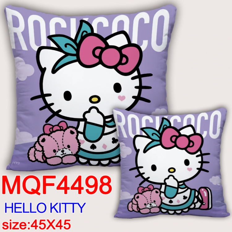 hello kitty  Anime square full-color pillow cushion 45X45CM NO FILLING MQF-4498