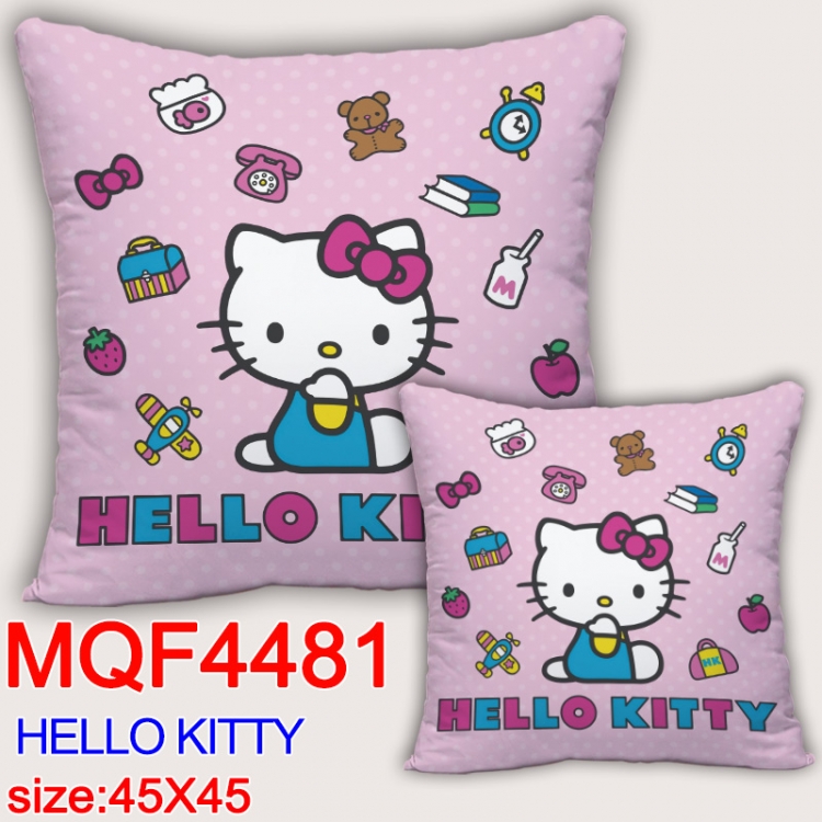 hello kitty  Anime square full-color pillow cushion 45X45CM NO FILLING  MQF-4481