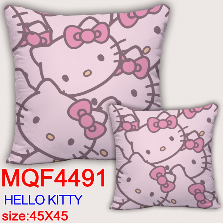 hello kitty  Anime square full-color pillow cushion 45X45CM NO FILLING MQF-4491